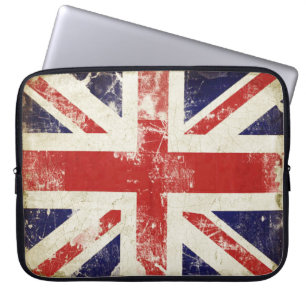Laptop Sleeve with Distressed Great Britain Flag
