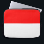 Laptop Sleeve with flag of Indonesia<br><div class="desc">Add a touch of Indonesian pride to your tech accessories with this sleek laptop sleeve featuring the flag of Indonesia! Designed to protect your laptop in style, this laptop sleeve is not only a functional item but also a vibrant representation of Indonesia’s national pride. The bold flag design on the...</div>