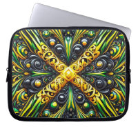 Laptop Sleeve with Jamaican Colours Design