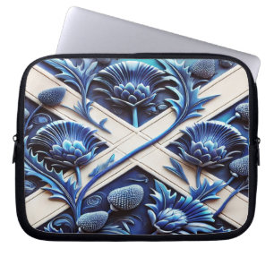 Laptop Sleeve with Scottish Thistles Design
