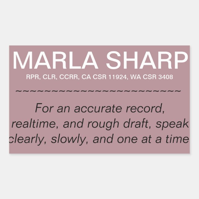 Laptop sticker (small). (Front)