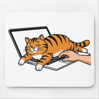Laptop StickerWork From Home Cat Mouse Pad