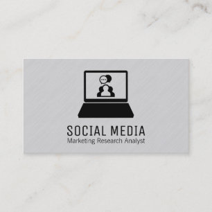 Laptop Texture Lines 2 Business Card