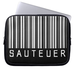 Laptopschutzhülle "SAUTEUER" Barcode Weiß Laptop Sleeve