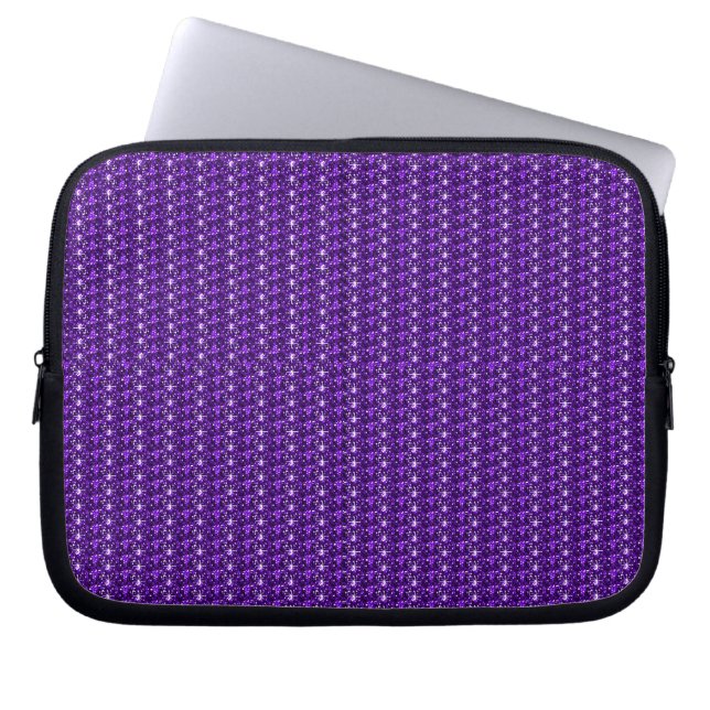 LaptopSleeve Purple Glitter Laptop Sleeve (Front)