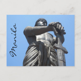 lapu sword statue postcard