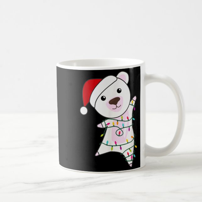 Lar Bear Christmas Santa Claus Lights Lar Bears  Coffee Mug (Right)