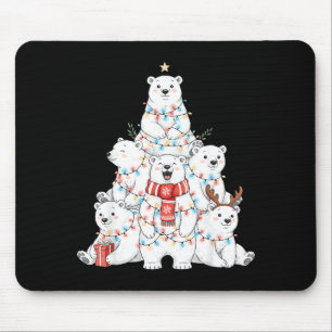 Lar Bear Christmas Tree Xmas Pajamas Mouse Pad