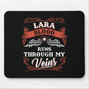 Lara Blood Runs Through My Veins Family Christmas Mouse Pad