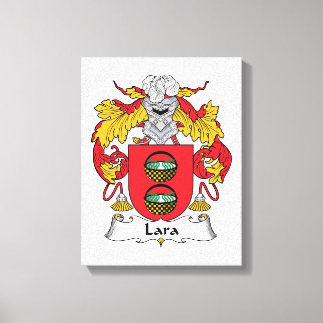 Lara Family Crest Canvas Print (Front)