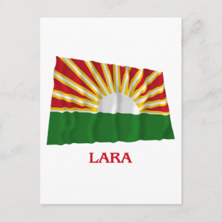 Lara Waving Flag with Name Postcard
