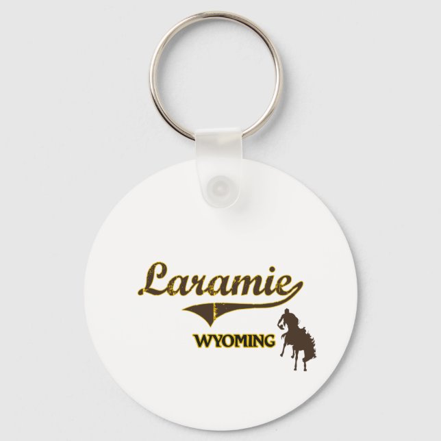 Laramie Wyoming City Classic Key Ring (Front)
