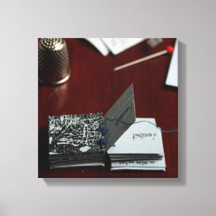 L'Arbre O Carré Tree Miniature Artist Book Canvas Print