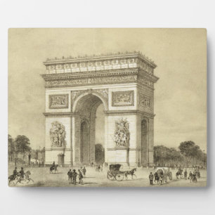 L'Arc de Triomphe, Paris, engraved by Auguste Bry Plaque