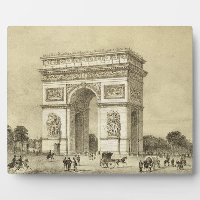 L'Arc de Triomphe, Paris, engraved by Auguste Bry Plaque (Front)