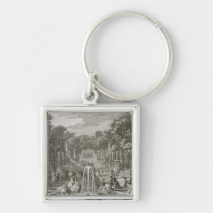 L'Arc de Triomphe, Versailles (engraving) Key Ring
