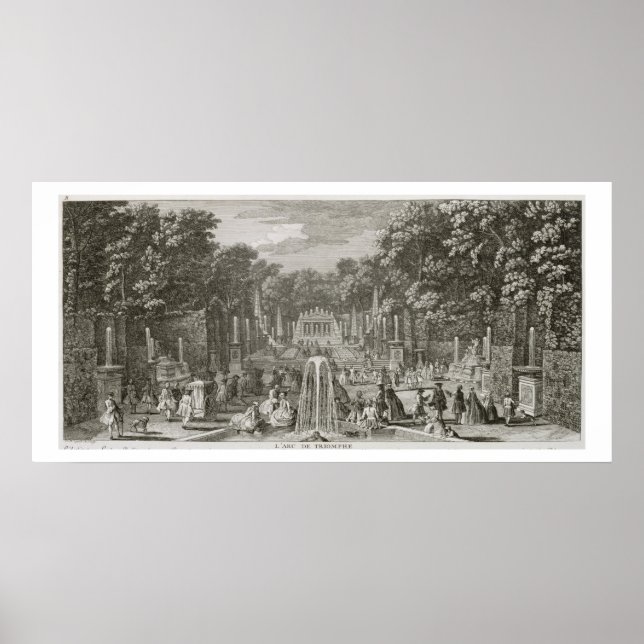 L'Arc de Triomphe, Versailles (engraving) Poster (Front)