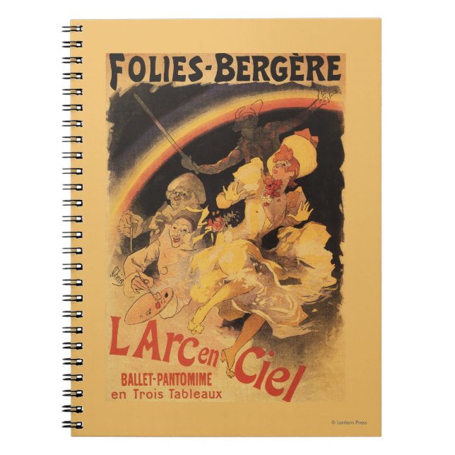 L'Arc-en-Ciel Ballet at Folies-Bergere Spiral Notebook (Front)