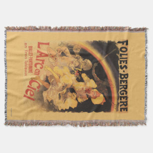 L'Arc-en-Ciel Ballet at Folies-Bergere Throw Blanket