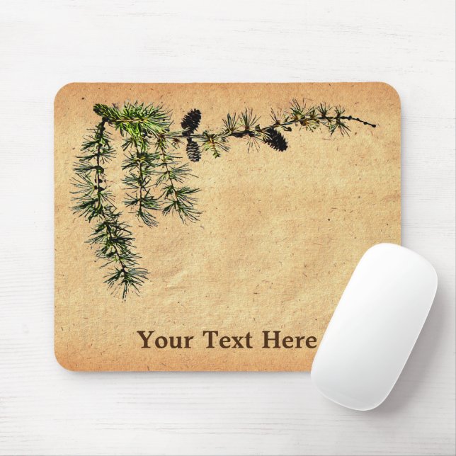 Larch Branch Mouse Pad (With Mouse)