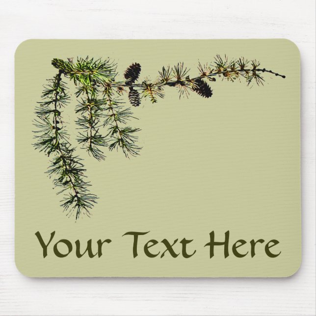 Larch Branch Mouse Pad (Front)