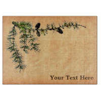 Larch Branch On Old Paper