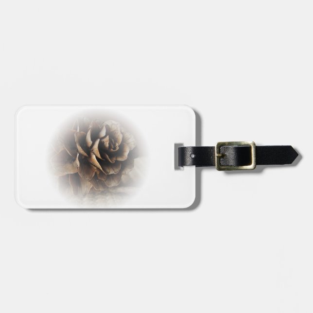 Larch Cone Luggage Tag (Front Horizontal)