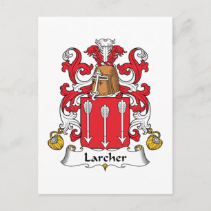 Larcher Family Crest Postcard