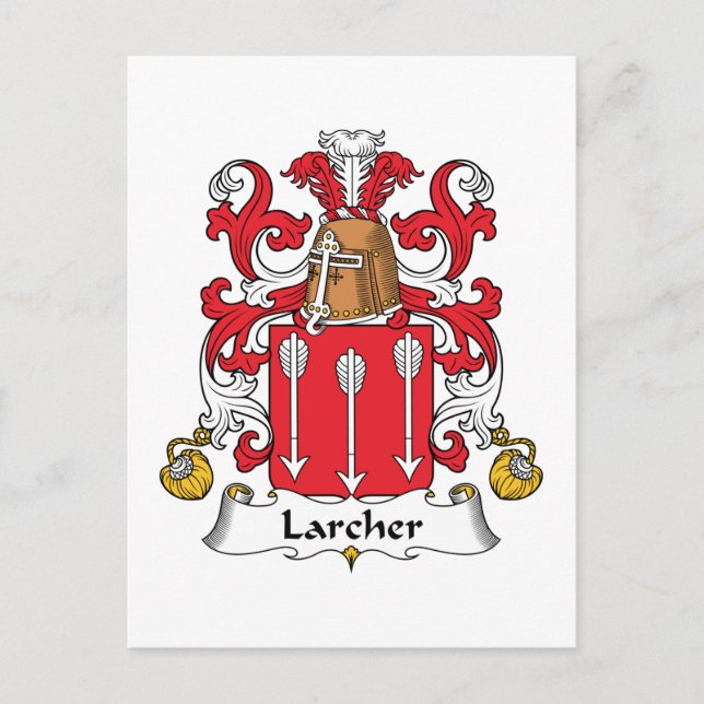 Larcher Family Crest Postcard (Front)
