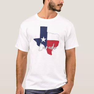 Laredo, Texas Flag Map Men's White T-Shirt