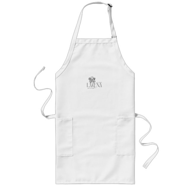 LARENA Artflow – Floral Logo Emblem Long Apron (Front)