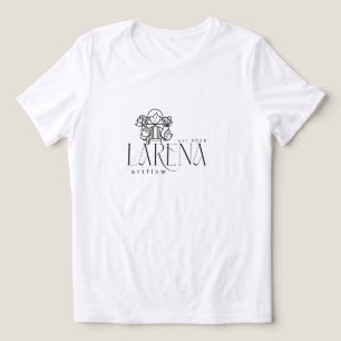 LARENA Artflow – Floral Logo Emblem Tri-Blend Shirt