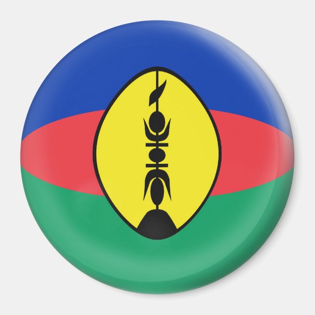 Large 3 inch magnet - New Caledonia flag (Front)