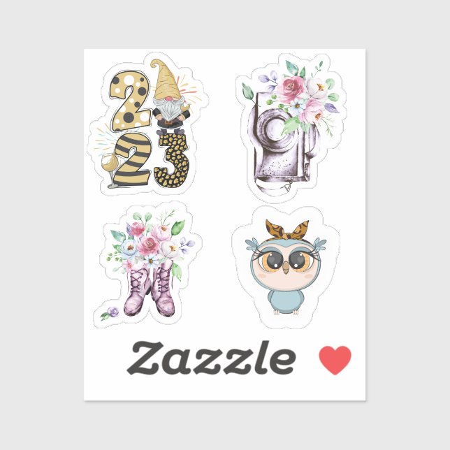 Large 8" x 8" Custom-Cut Vinyl Stickers (Sheet)