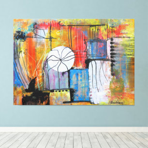 Large Abstract Acrylic Painting Canvas Print
