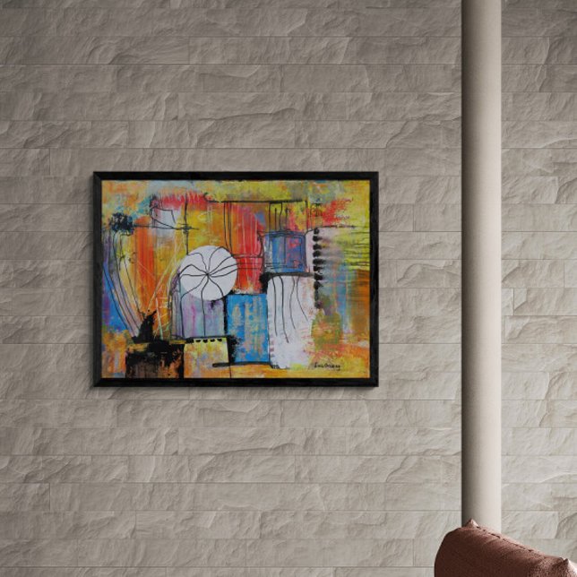 Large Abstract Acrylic Painting Poster (Creator Uploaded)