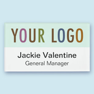 Large Acrylic Magnetic Name Badge Company Logo