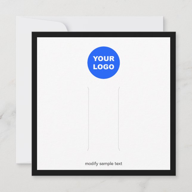 Large Add Logo Hair Clip Display Invitation (Front)