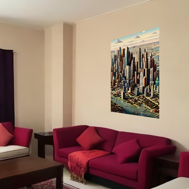 Large American City | AI Art  Poster (Creator Uploaded)