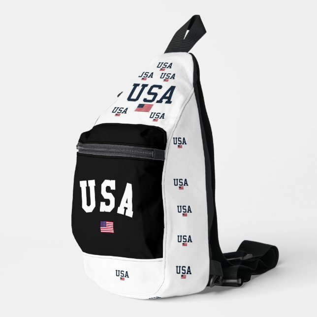 Large American Flag Gym Sports Bag (Right Corner)