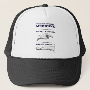 Large and Small Animal Veterinarian humourous Trucker Hat