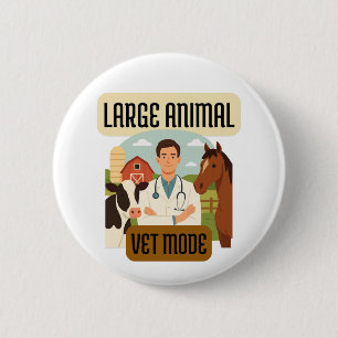 Large Animal Veterinarian – Farm Vet Mode Design 6 Cm Round Badge