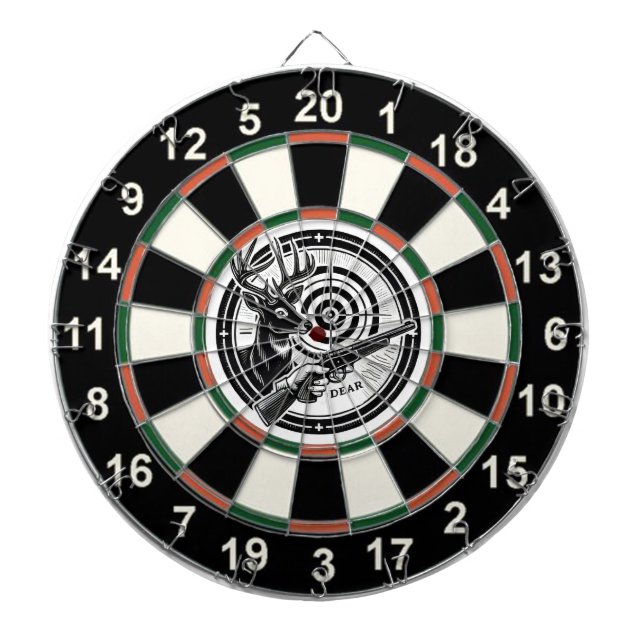 Large Antler Deer in Target Dartboard (Front)