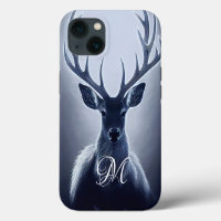 Large Antler Stag Deer with Monogram Case-Mate iPh