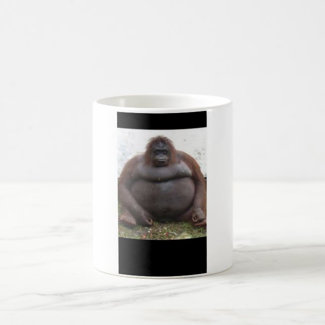 Large Ape sitting down Coffee Mug (Center)