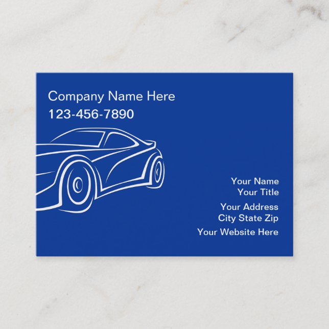 Large Automotive Business Cards (Front)