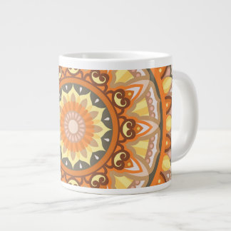 Large Autumn Mandala Warm Cosy Fall Design Pattern Coffee Mug