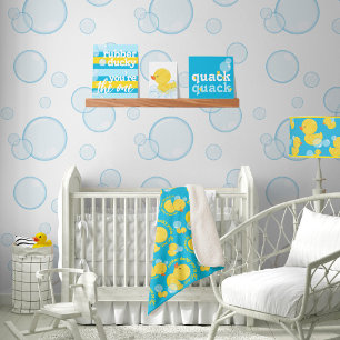Large Baby Blue Translucent Bubbles Wallpaper