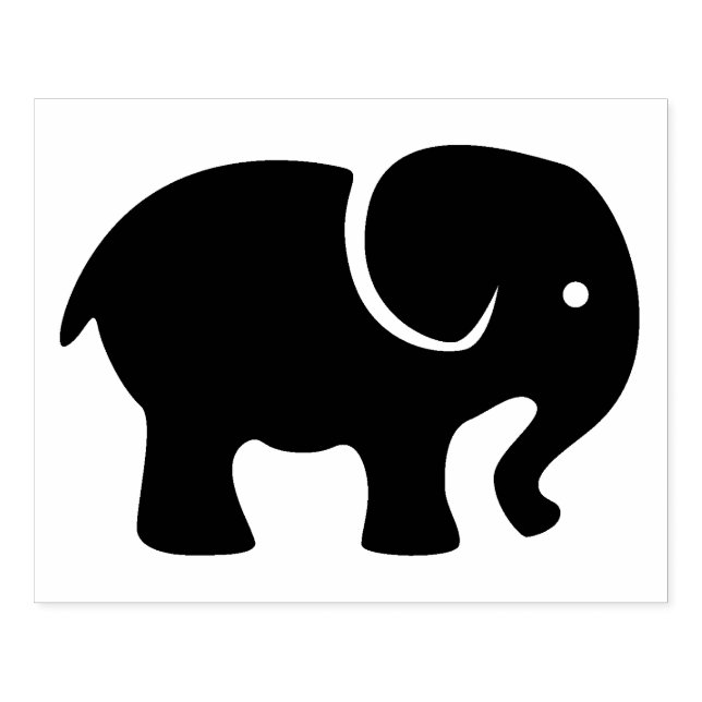 Large Baby Elephant Rubber Stamp (Imprint)