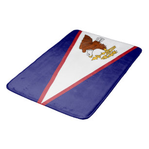 Large bath mat with flag of American Samoa, USA